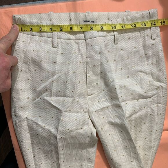 Zadig & Voltaire Pist Jac Star Pants White Gold Stars - Picture 7 of 9